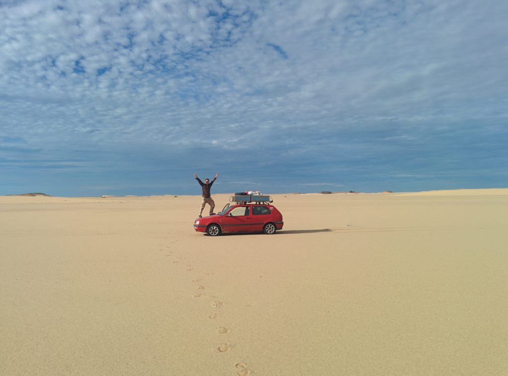 allein in der Wüste